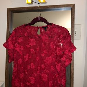 Red Lace Top